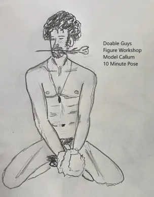 10-minute timed sketch of model Callum