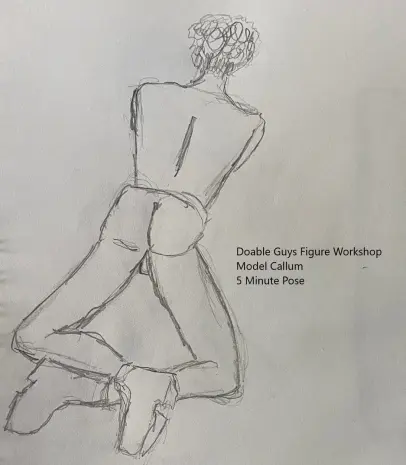 5-minute timed sketch of model Callum