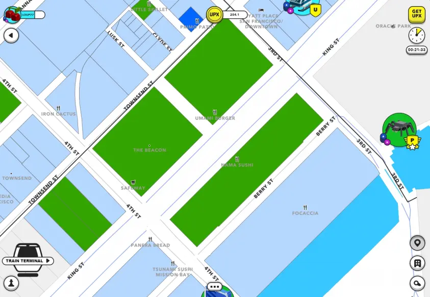 Proximity to Oracle Park and the train station in SF