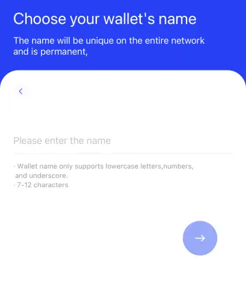Choose Wallet Name