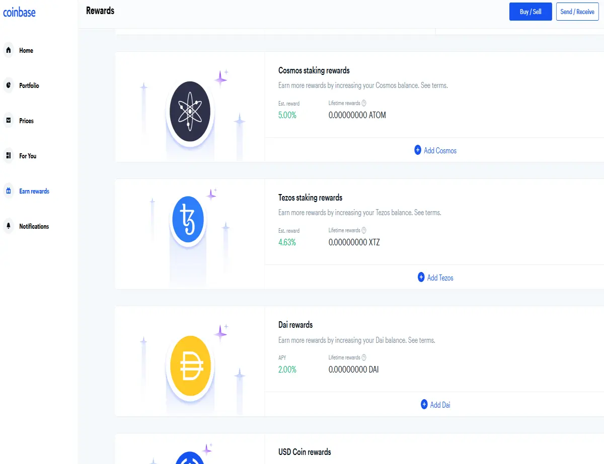 Coinbase Earn Rewards And Staking