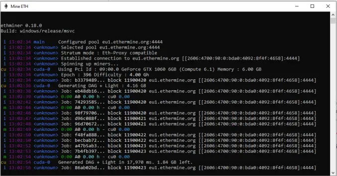 Example of a miner