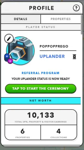 tap to start the ceremony