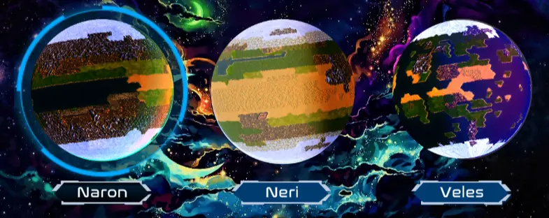 Three federation planets