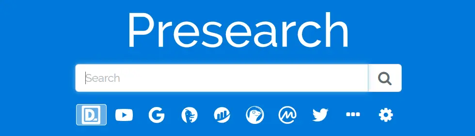 Presearch search tool