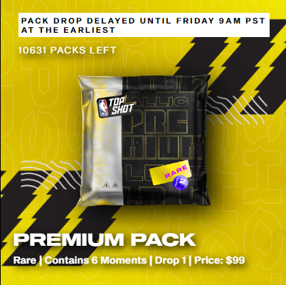 NBATopShot Premium Pack Drops - Delayed