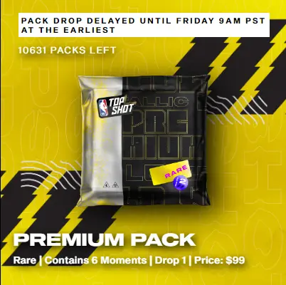 NBATopShot Premium Pack Drops - Delayed
