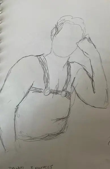 Daniel: 3-minute timed pencil sketch