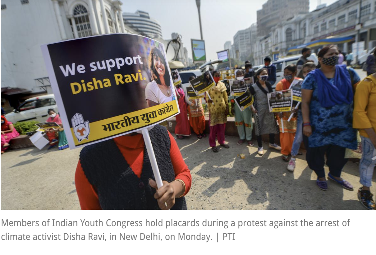 disha, environmental activist, farm laws, india