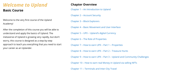 Upland Academy Basic Course