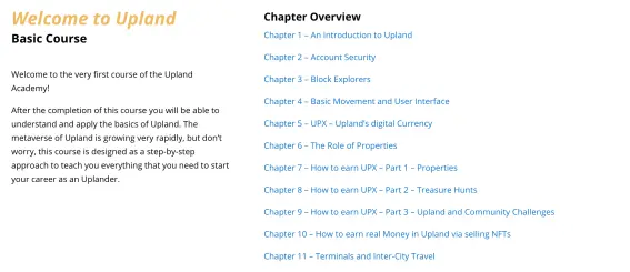 Upland Academy Basic Course
