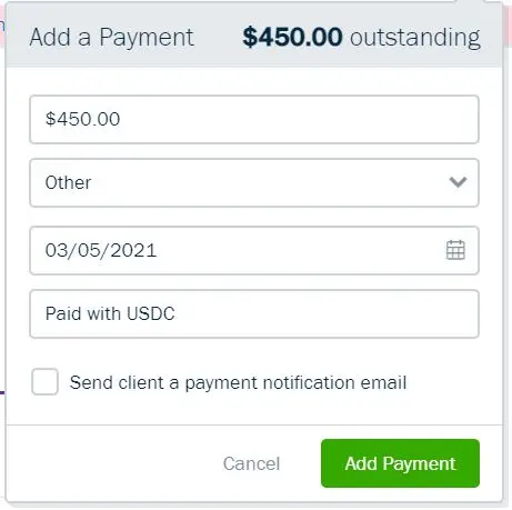 crypto payment