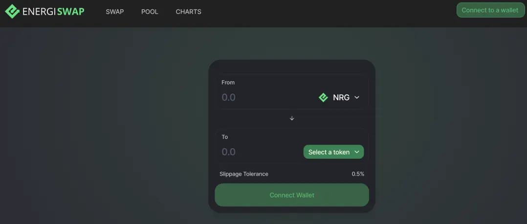 EnergiSwap interface