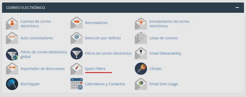 Bloquear correo spam en cPanel