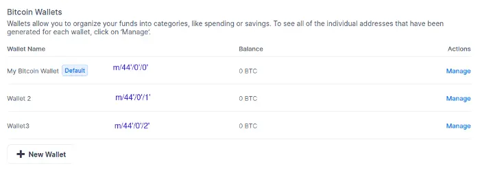Blockchain wallet derivation path