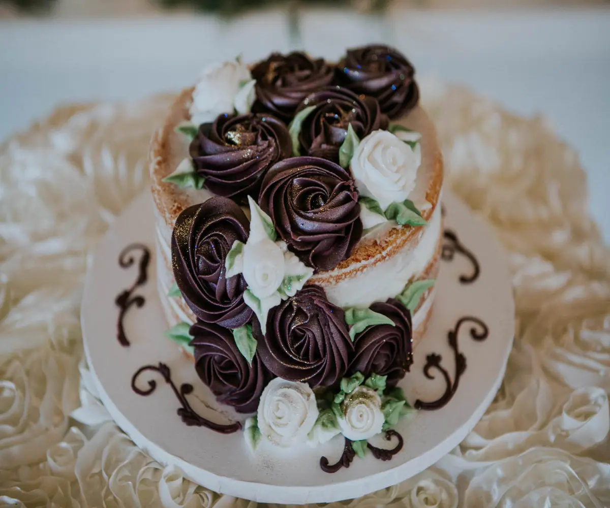 cake with flowers on it
