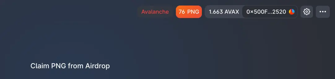 PNG now shows in your MetaMask and on the Pangolin Exchange