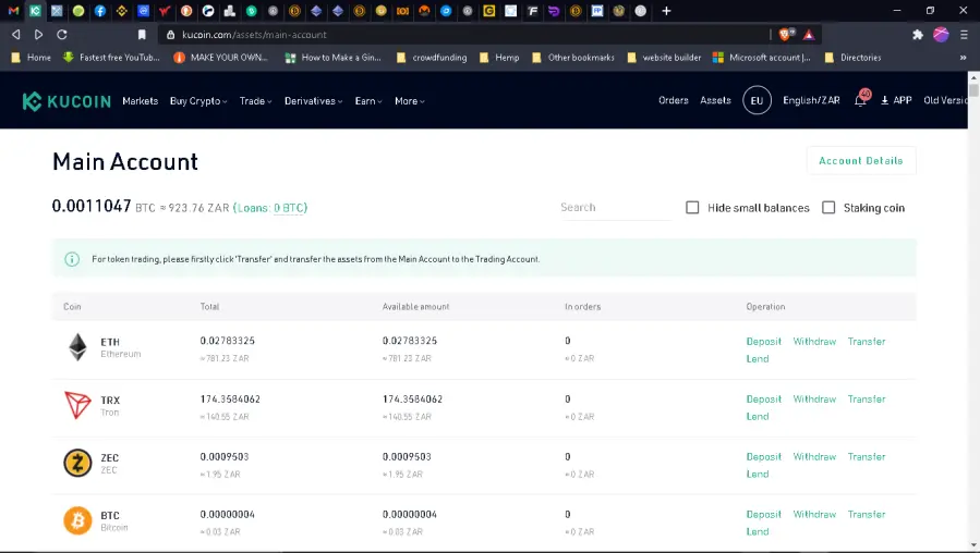 How to mine BITCOINS and ALTCOINS free - KUCOIN after 2 weeks collecting.