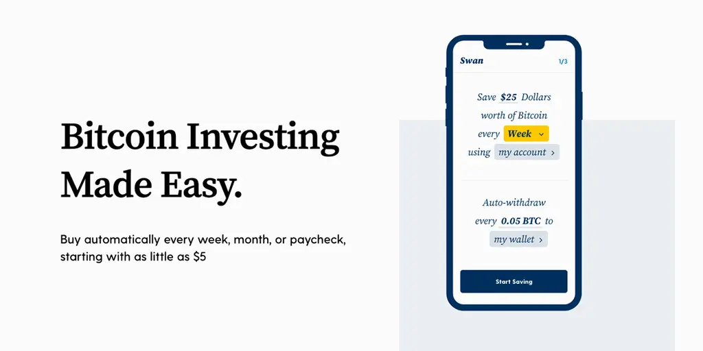 Swan wants to make Bitcoin Investing accessible to EVERYONE with an amazingly simple interface