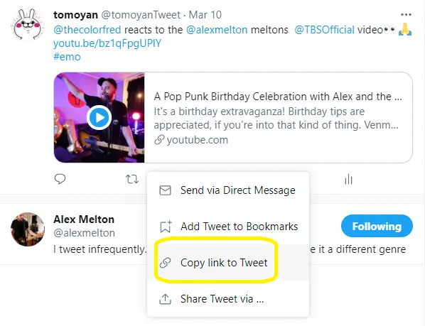 twitter link