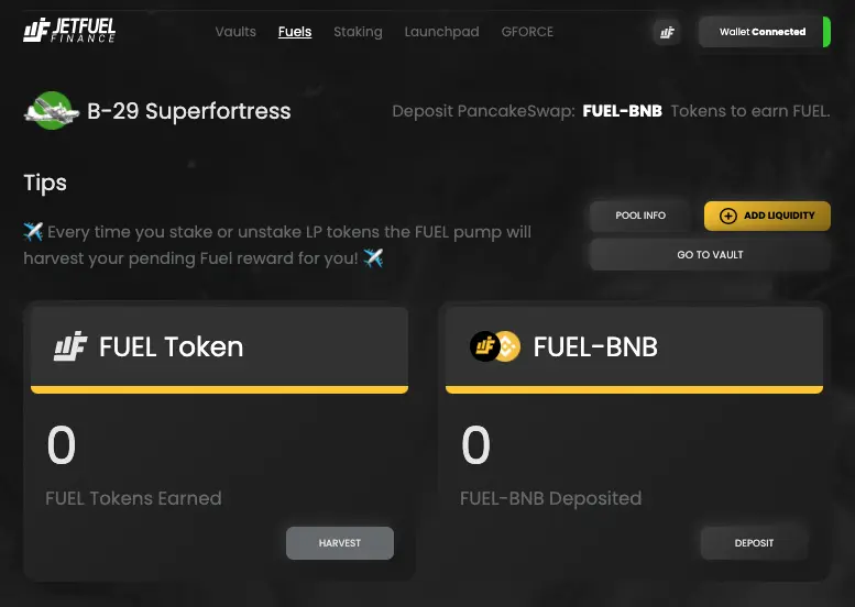 JetFuel fuels token