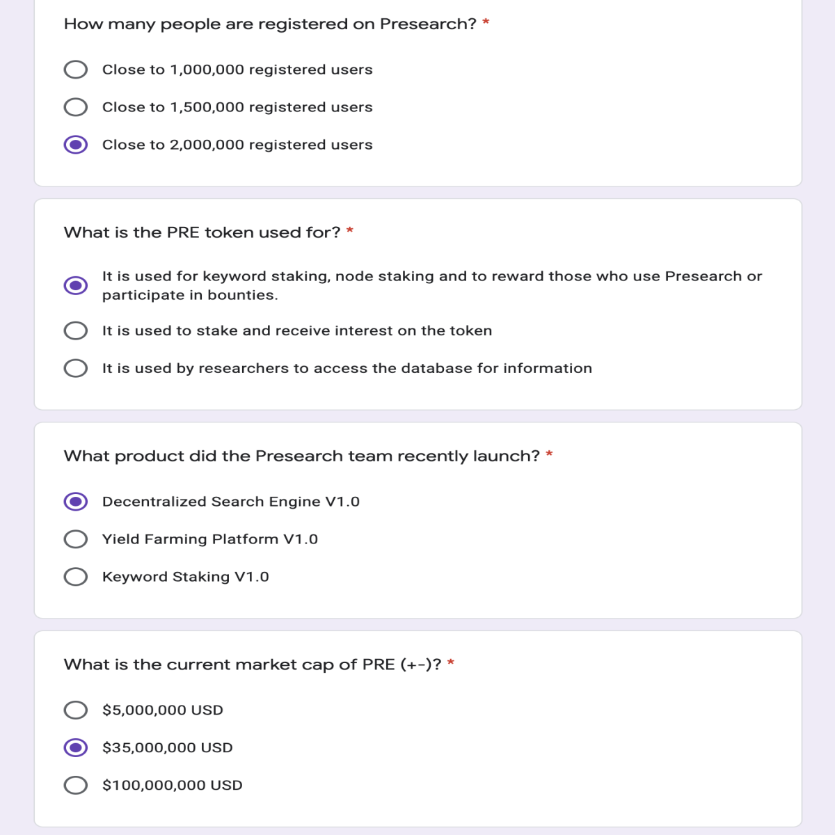 answers