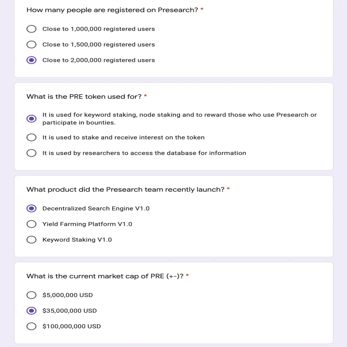 answers