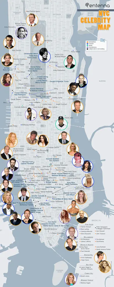 NYC Celebrity Map