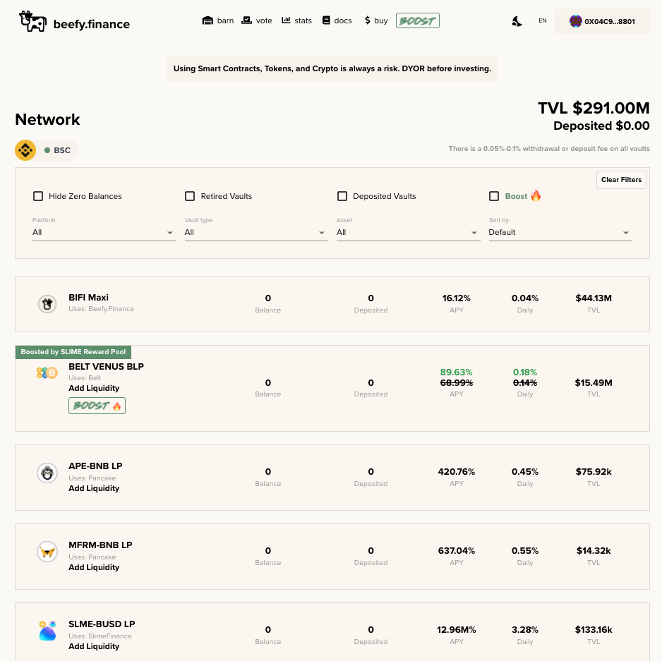 Beefy Finance Site Launch