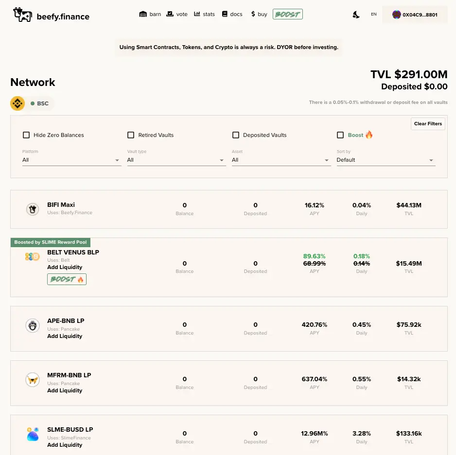 Beefy Finance Site Launch