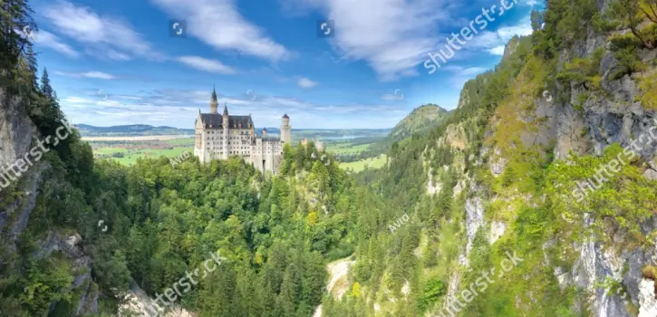 Landcape around the Neuschwanstein Castle in Germany