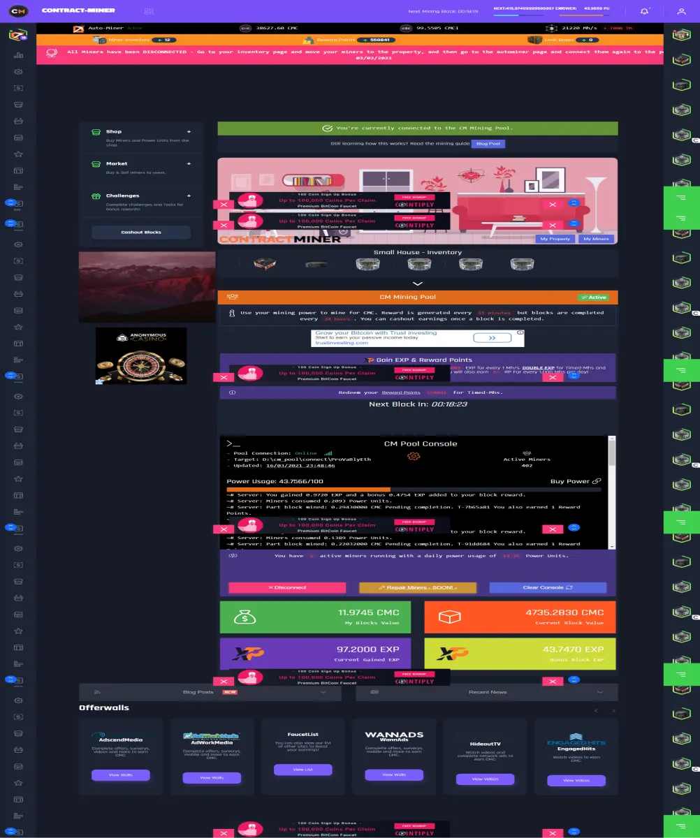 autominer page