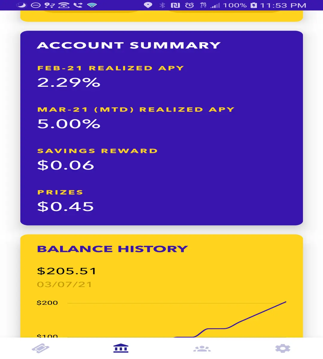 Yotta Savings Example of APY per Month | Divi Monopoly