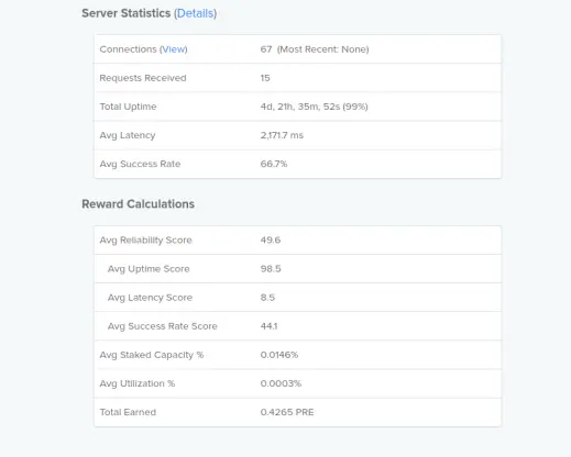 Search Node Statistics