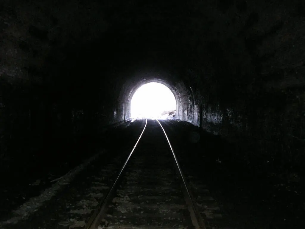 At the end of the tunnel