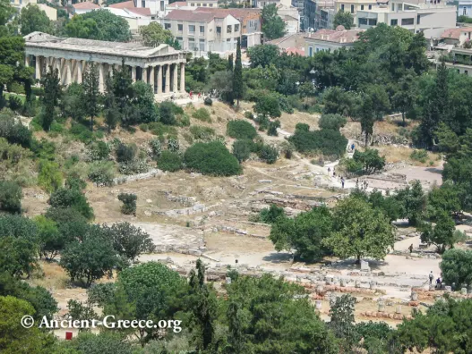 the Athenian agora (or marketplace)