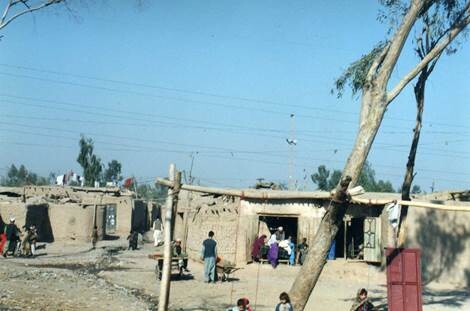 Staying in an Afghan refugee camp Peshawar Pakistan