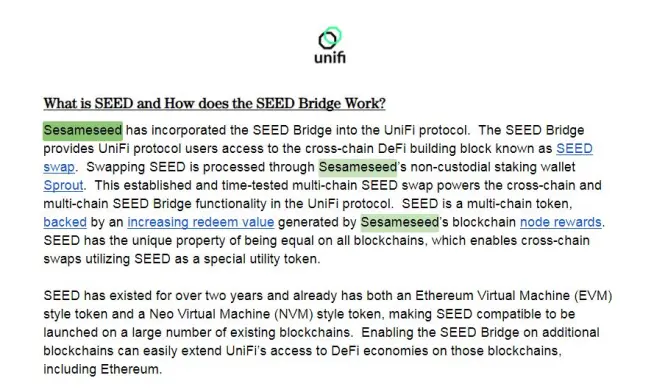 Seed Bridge Unifi Protocol