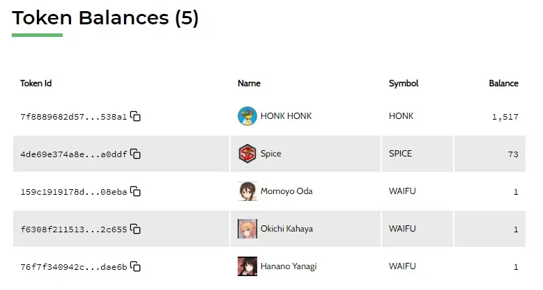 tokenbalances