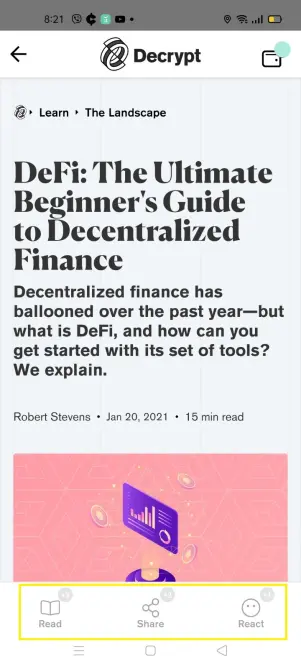 Earning the Token