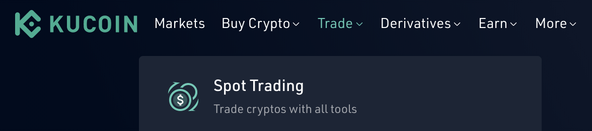 trading menu