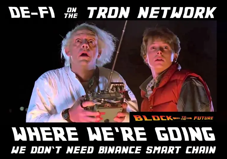 block to the future tron on defi