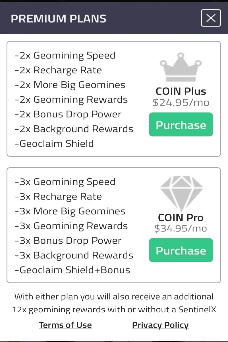 COIN Paid Memberships