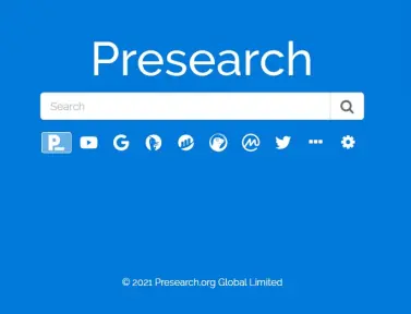 Presearch Home Page