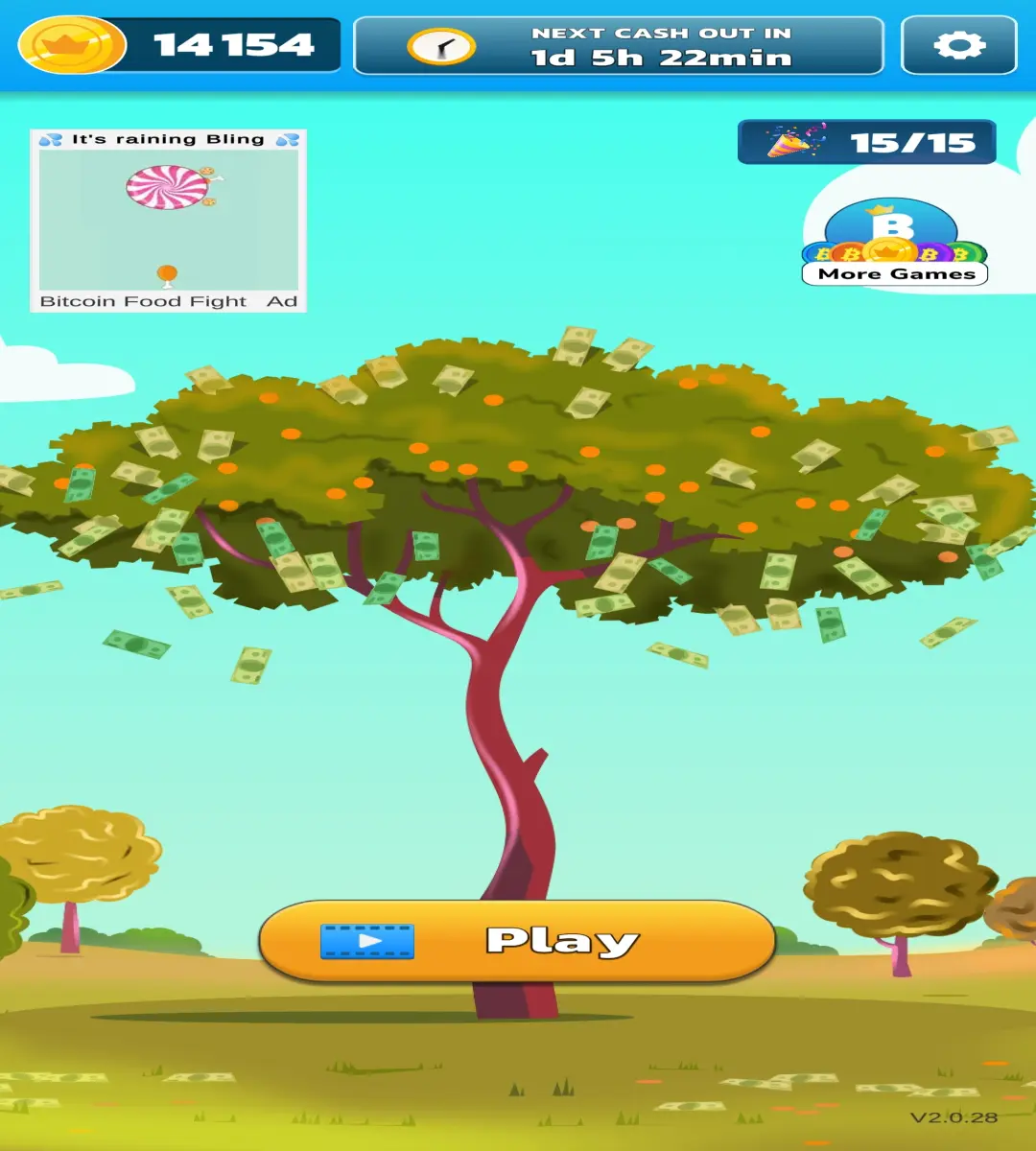 Bitcoin blast screenshot by bling entertainment.