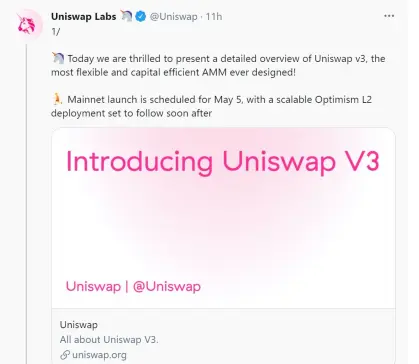 uniswap v3 from twitter