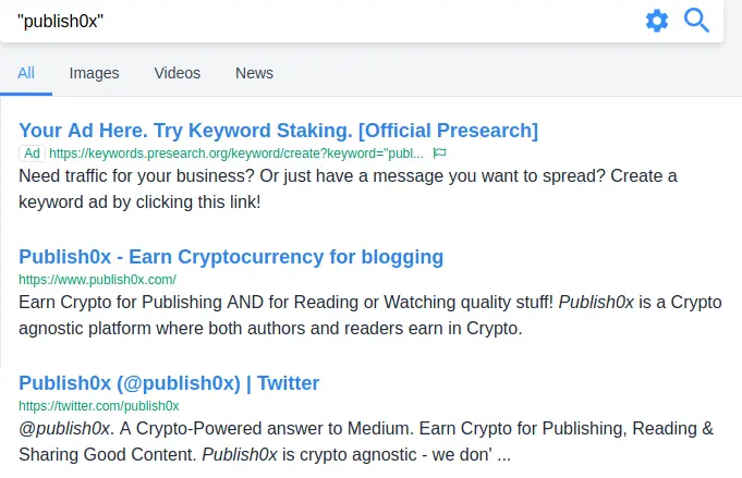 Search with brackets