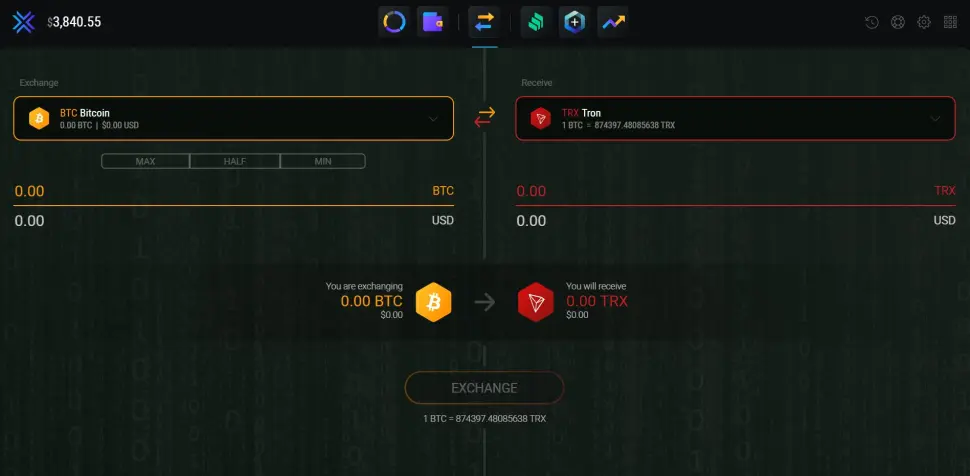 btc to trx exchange