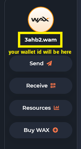 Wax Wallet ID