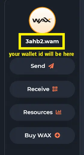Wax Wallet ID